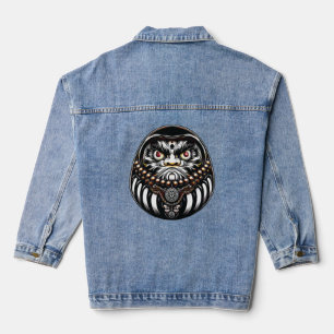 Daruma-Puppe Japanische Kunst Jeansjacke