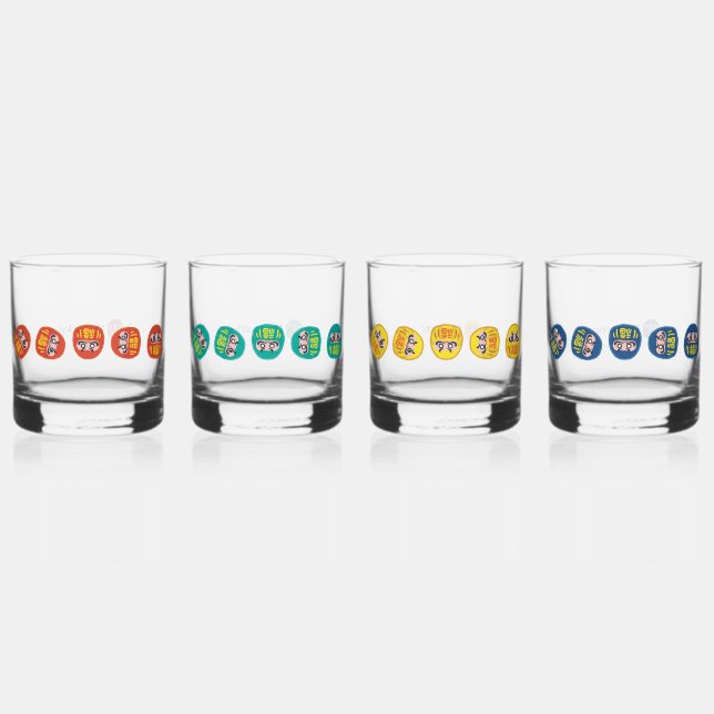 Daruma Rolling Whiskyglas (Vorderseite)