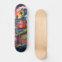 Daruma Skateboard – Japanese Ukiyo-e Street Art