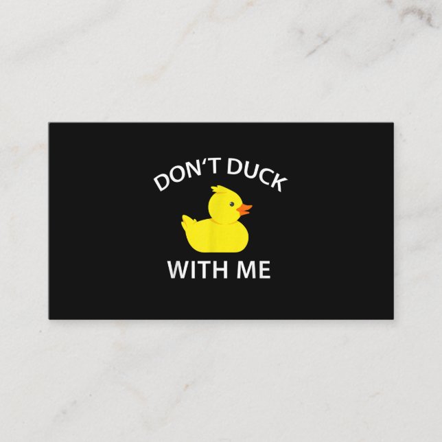 darunter Duck With Me Funny Rubber Duck Visitenkarte (Vorderseite)
