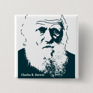 Darwin-Bild. Knopf Button