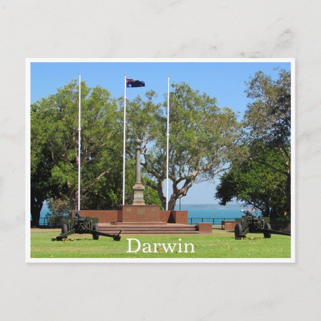 Darwin Cenotaph Postkarte (Vorderseite)