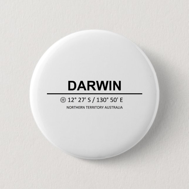 Darwin Coordinates - Darwin Coordinaten Button (Vorderseite)