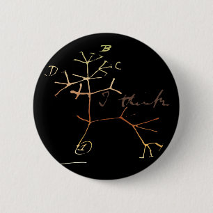 Darwin, denke ich Baum an das Leben Button