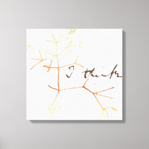 Darwin, denke ich Baum an das Leben Leinwanddruck