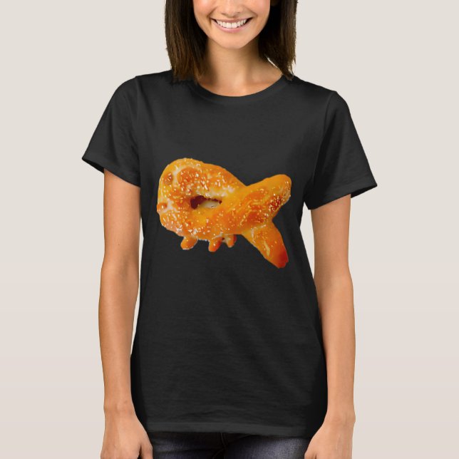 Darwin-Fisch-Brezel T-Shirt (Vorderseite)