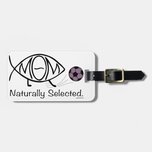 Darwin-Fußball-Mama Gepäckanhänger (Vorderseite horizontal)