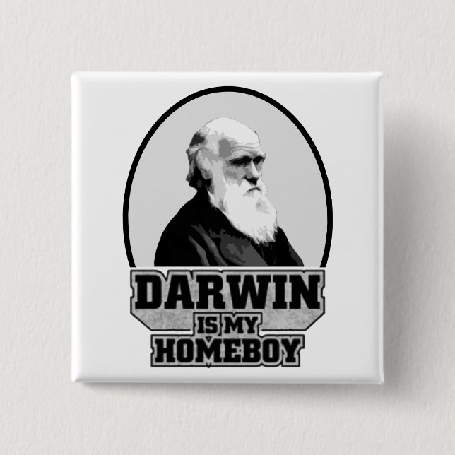 Darwin ist mein Homeboy Button (Vorderseite)