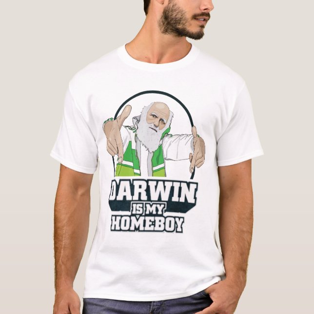 Darwin ist mein Homeboy (farbenreich) T-Shirt (Vorderseite)