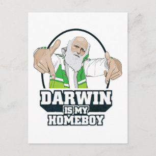 Darwin ist meine Hausfrau (Vollfarbe) Postkarte