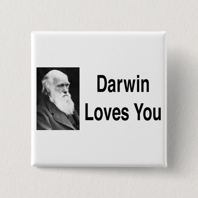 Darwin-Lieben Sie 2 Button (Vorderseite)