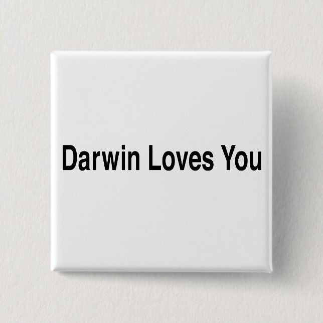 Darwin-Lieben Sie Button (Vorderseite)