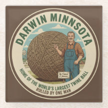 Darwin, Minnesota Twine Ball Coaster Souvenir Gesc