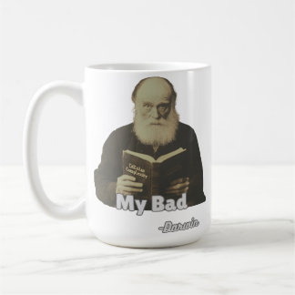 Darwin “My Bad!” Mug- Evolutionary Humor Kaffeetasse