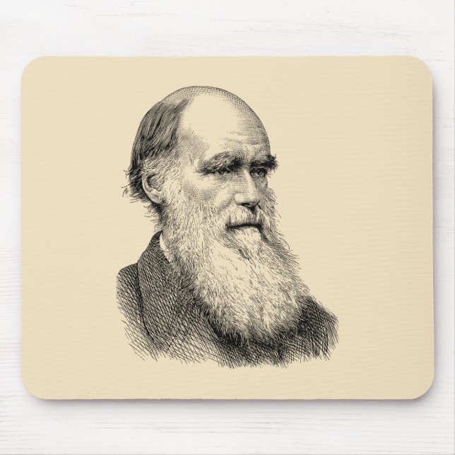 Darwin Portrait Evolution / Charles Darwin Mousepad (Vorne)
