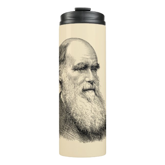 Darwin Portrait Evolution / Charles Darwin Thermosbecher (Vorderseite)