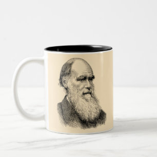 Darwin Portrait Evolution / Charles Darwin Zweifarbige Tasse