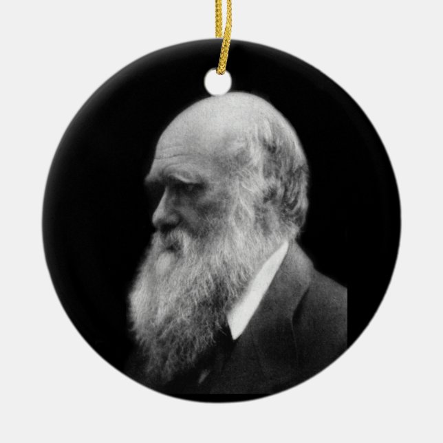 Darwin-Porträt-Verzierung Keramikornament (Vorne)