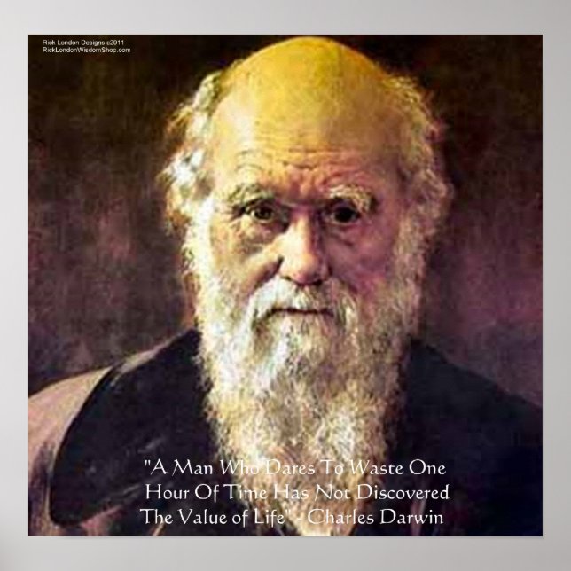 Darwin "Value of Life" Weisheit-Zitat-Poster Poster (Vorne)