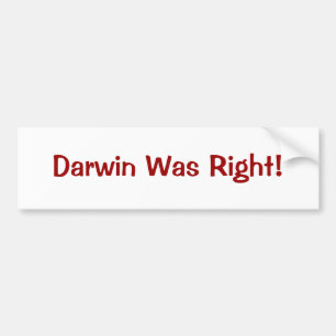 Darwin war recht! autoaufkleber
