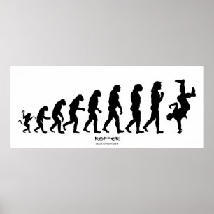 Darwinische Evolution des Rap "RAPPER" Art Poster