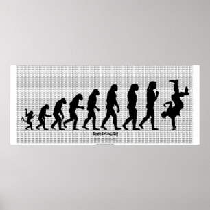 Darwinische Evolution des Rap "RAPPER" Art Poster