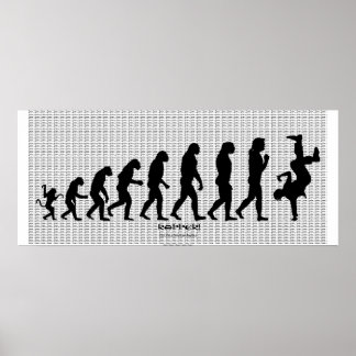Darwinische Evolution des Rap "RAPPER" Art Poster
