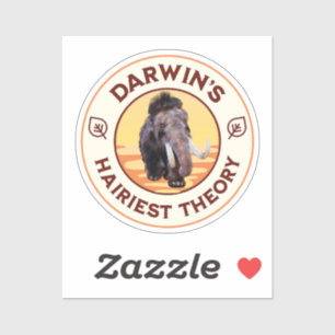 Darwins haarigste Theorie Süßes Wollmammut Aufkleber
