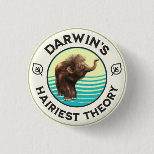 Darwins haarigste Theorie Süßes Wollmammut Button