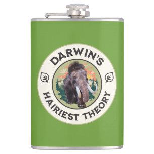 Darwins haarigste Theorie Wolliges Mammut  Flachmann