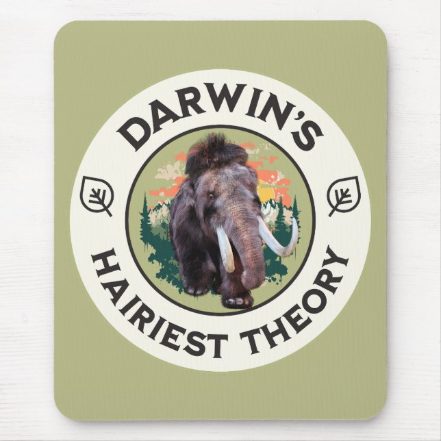 Darwins haarigste Theorie Wolliges Mammut  Mousepad (Vorne)