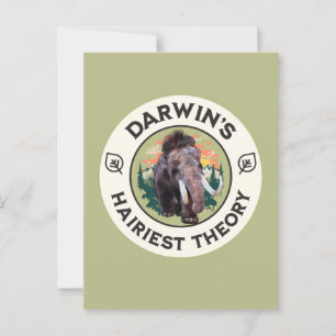 Darwins haarigste Theorie Wolliges Mammut  Postkarte