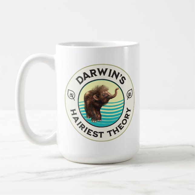 Darwins hellste Theorie Niedlich Wooly Mammoth Kaffeetasse (Links)
