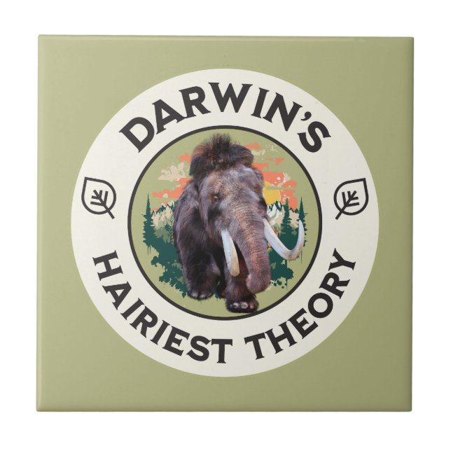 Darwins hellste Theorie Wooly Mammoth Fliese (Vorderseite)