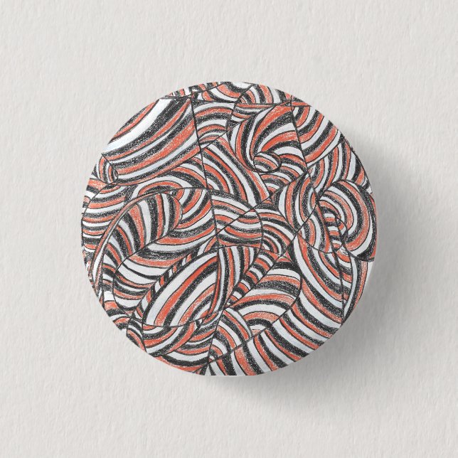 Darya | Abstrakte Handgezeichnete Kunst  Button (Vorderseite)