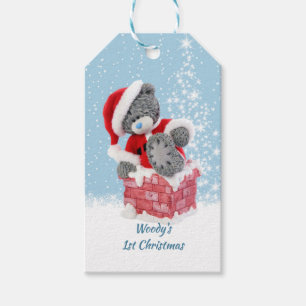 Das 1. Weihnachten des Babys, Sankt-Teddybär Geschenkanhänger