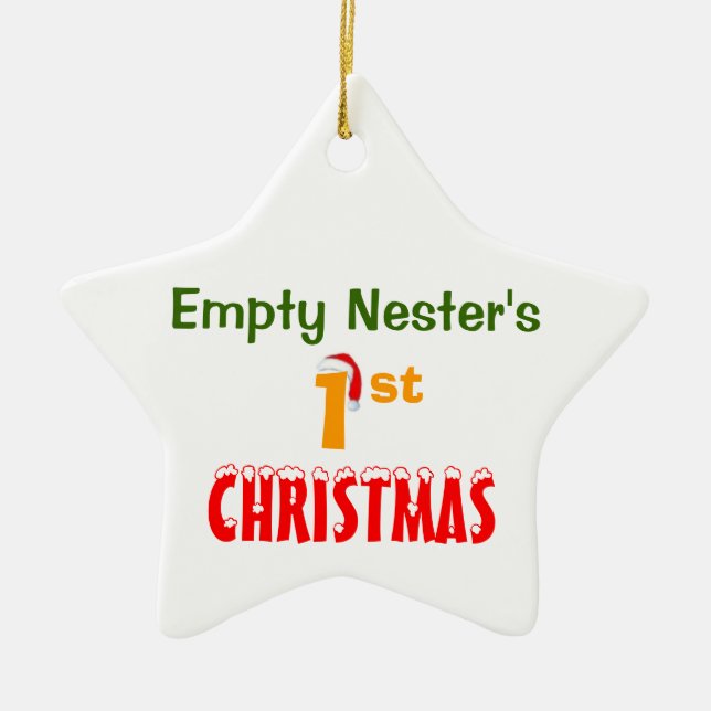 Das 1. Weihnachten des leeren Nesters Keramik Ornament (Vorne)