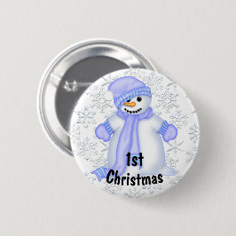 Das 1. Weihnachten des niedlichen Snowman-Babys Button