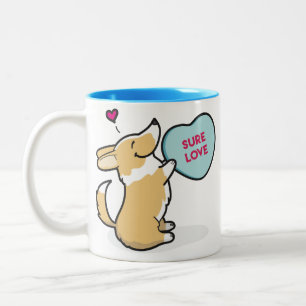 Das 2015-Pembroke des Valentines Corgi-Rote Zweifarbige Tasse