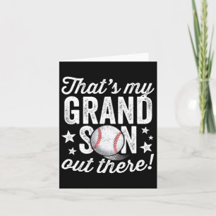 Das 39 ist mein Enkel da draußen Baseball-Oma Karte