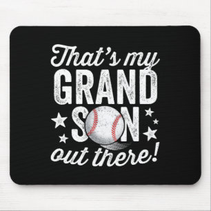 Das 39 ist mein Enkel da draußen Baseball-Oma Mousepad