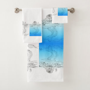 Das 3 Mermaids Badetuch-Set Badhandtuch Set