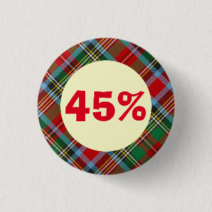 Das 45 Tartan-schottische Button