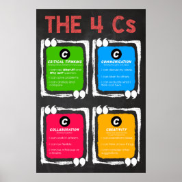 Das 4Cs Kritisches Denkplakat Poster