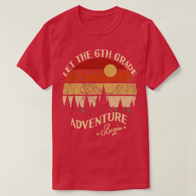 Das 6. Abenteuer lasse zurück zur Schule T-Shirt (Design vorne)