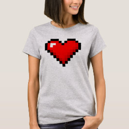Das 8-Bitherz der Frauen: Klassischer Retro T-Shirt