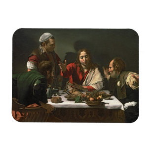 Das Abendessen bei Emmaus, 1601 (Öl und Tempera) Magnet