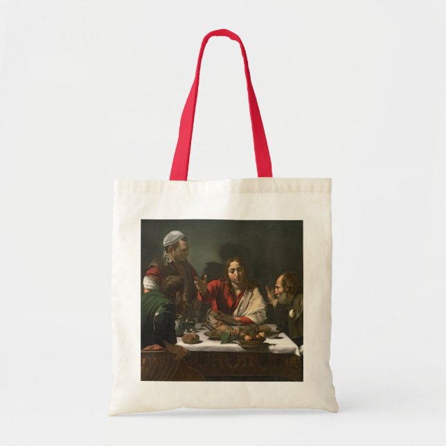 Das Abendessen bei Emmaus, 1601 (Öl und Tempera) Tragetasche (Vorne)