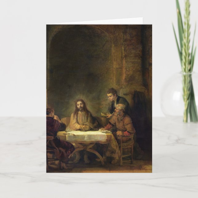 Das Abendessen bei Emmaus, 1648 Karte (Vorderseite)