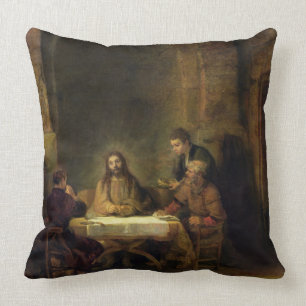 Das Abendessen bei Emmaus, 1648 (Öl auf Platte) Kissen